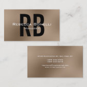 ブラウニー白黒モノグラム管理者の名刺 名刺 (正面/裏面)