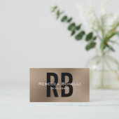 ブラウニー白黒モノグラム管理者の名刺 名刺 (スタンド正面)