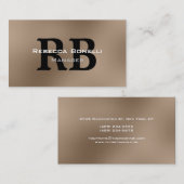 ブラウニー白黒モノグラム管理者の名刺 名刺 (正面/裏面)