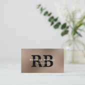 ブラウニー白黒モノグラム管理者の名刺 名刺 (スタンド正面)