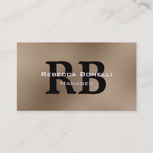 ブラウニー白黒モノグラム管理者の名刺 名刺 (正面)