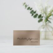 ブラウニー背景メイクアップアーティストの名刺 名刺 (スタンド正面)