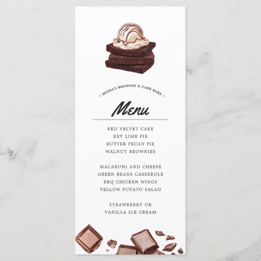 ブラウニー＆ケーキ ベイク | テーマメニュー メニュー (正面)