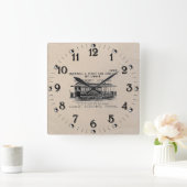 ブラウネル自動車会社1890 スクエア壁時計 (ホーム)