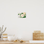 ブラウリア、ハイビスカスバイタニガミ湖南 ポスター (キッチン)