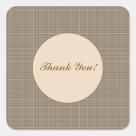 ブラウンありがとう スクエアシール