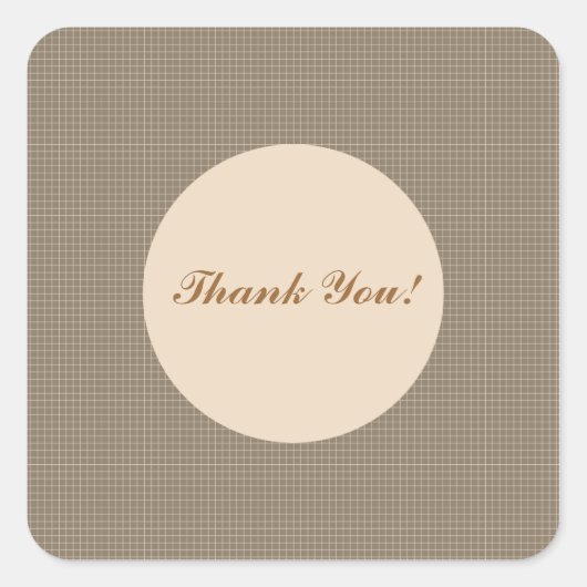ブラウンありがとう スクエアシール (正面)