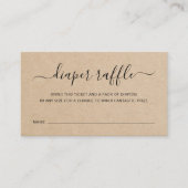 ブラウンおむつラッフルベビー男女兼用シャワー エンクロージャーカード (正面)