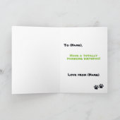 ブラウンおもしろいタンフランスのブルドッグフレンチー誕生日C カード (内部)