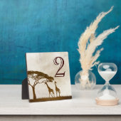 ブラウンおよびアイボリーアフリカキリン表番号 フォトプラーク (インサイチュ)