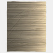 ブラウンおよびクリームのストライプ フリースブランケット (正面)