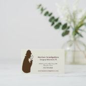 ブラウンおよびクリームの私立探偵の名刺 名刺 (スタンド正面)