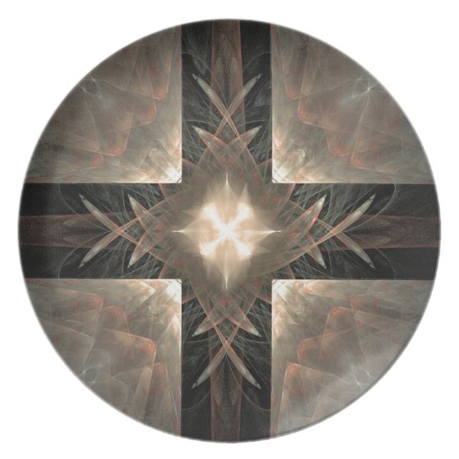 ブラウンおよびクリーム プレート (正面)