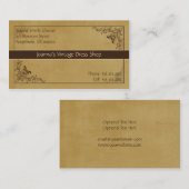 ブラウンおよびタンの渦巻のヴィンテージの名刺 名刺 (正面/裏面)