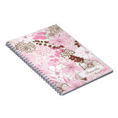 ブラウンおよびピンクの春の庭 ノートブック (右側)