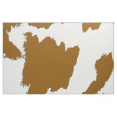 ブラウンおよび白い牛プリントの生地 ファブリック (ファットクウォーター)