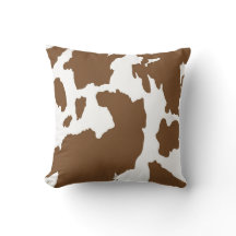 ブラウンおよび白い牛プリント