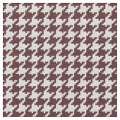 ブラウンおよび白く千鳥格子ので幾何学的なパターン ファブリック (クローズアップ)