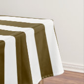 ブラウンおよび白のストライプパターン テーブルクロス (インサイチュ)