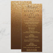 ブラウンおよび金ゴールドのグリッタープログラム プログラム (正面/裏面)