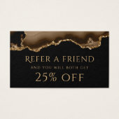 ブラウンおよび金ゴールドエージェントの紹介カード (正面)