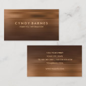 ブラウンおよび銅ストライプ製の名刺 名刺 (正面/裏面)