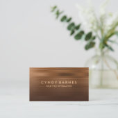 ブラウンおよび銅ストライプ製の名刺 名刺 (スタンド正面)