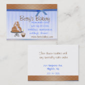 ブラウンおよび青いベーカリーの名刺 名刺 (正面/裏面)