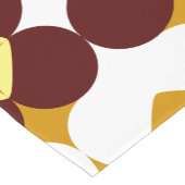 ブラウンおよび黄色い花 ショートテーブルランナー (コーナー)