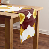 ブラウンおよび黄色い花 ショートテーブルランナー (インサイチュ)