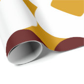 ブラウンおよび黄色い花 ラッピングペーパー (ロールコーナー)