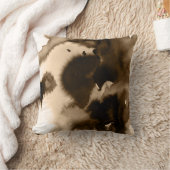 ブラウンおよび黒いインク汚れ クッション (ブランケット)