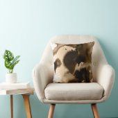 ブラウンおよび黒いインク汚れ クッション (椅子)