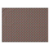 ブラウンおよび黒の点検の格子縞のテーブルクロス テーブルクロス (正面(横))