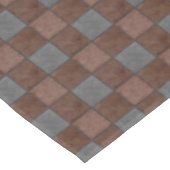 ブラウンおよび黒の点検の格子縞のテーブルクロス テーブルクロス (アングル)