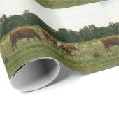 ブラウンおよびHerefordの白い牛 ラッピングペーパー (ロールコーナー)