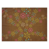 ブラウンお洒落テーブルクロスの雪片 テーブルクロス (正面(横))