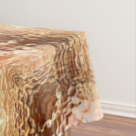 ブラウンからサーモンへ、折り曲げガラスを打って繰り返した テーブルクロス
