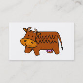ブラウンかわいい牛 名刺 (裏面)