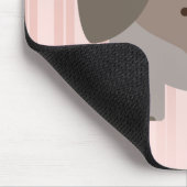 ブラウンかわいい象 マウスパッド (コーナー)