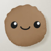 ブラウンかわいこちゃん ラウンドクッション (裏面)