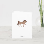 ブラウンかわいらしホースとバーンドウッドガールズ サンキューカード (裏面)