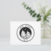 ブラウンが出発の準備ができている ポストカード (スタンド正面)