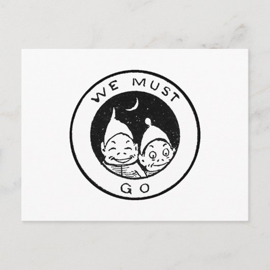 ブラウンが出発の準備ができている ポストカード (正面)