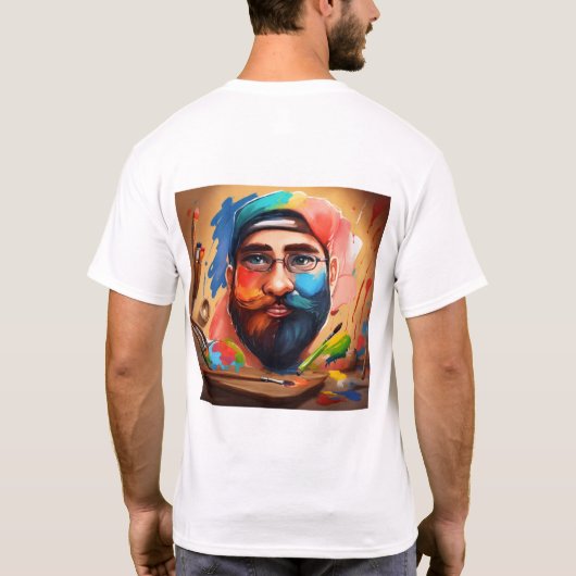 ブラウンすごいアイズのヒーロー Tシャツ (裏面)