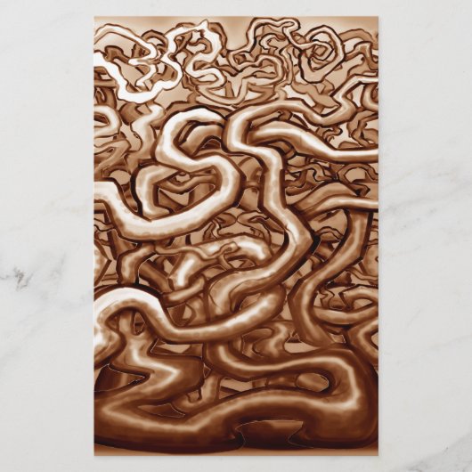 ブラウンつる植物 便箋 (正面)