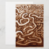 ブラウンつる植物 便箋 (正面/裏面)