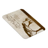 ブラウンとアイボリーのアフリカのキリンは日付を保存 マグネット (右側)