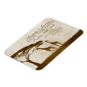 ブラウンとアイボリーのアフリカのキリンは日付を保存 マグネット (左側)