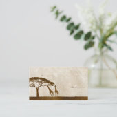 ブラウンとアイボリーアフリカキリン結婚の座席表 プレイスカード (スタンド正面)